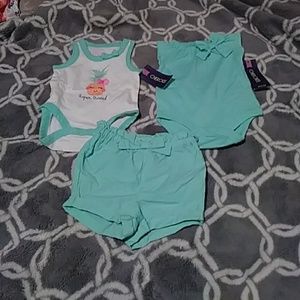 Two summer one piece with matching shorts